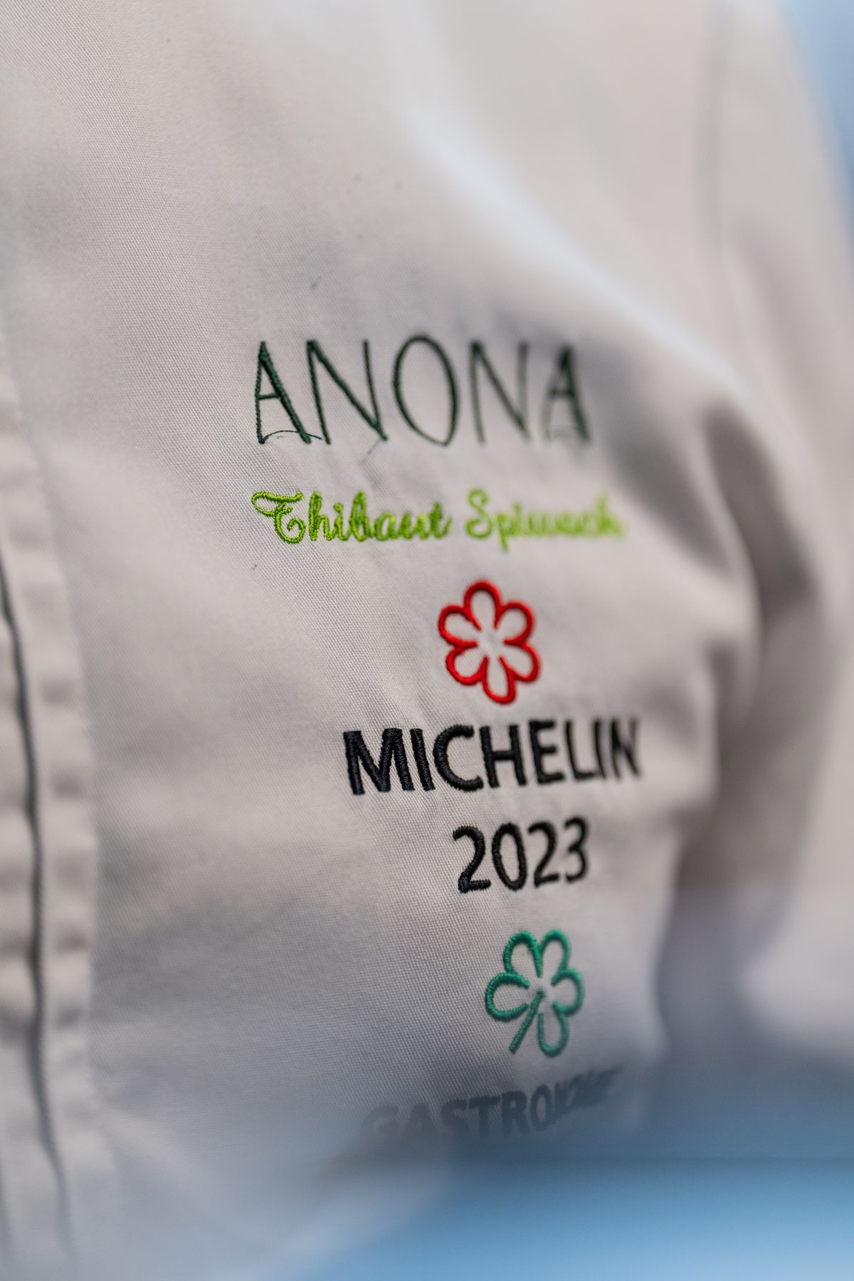 Veste de chef brodée Anona, Michelin 2023